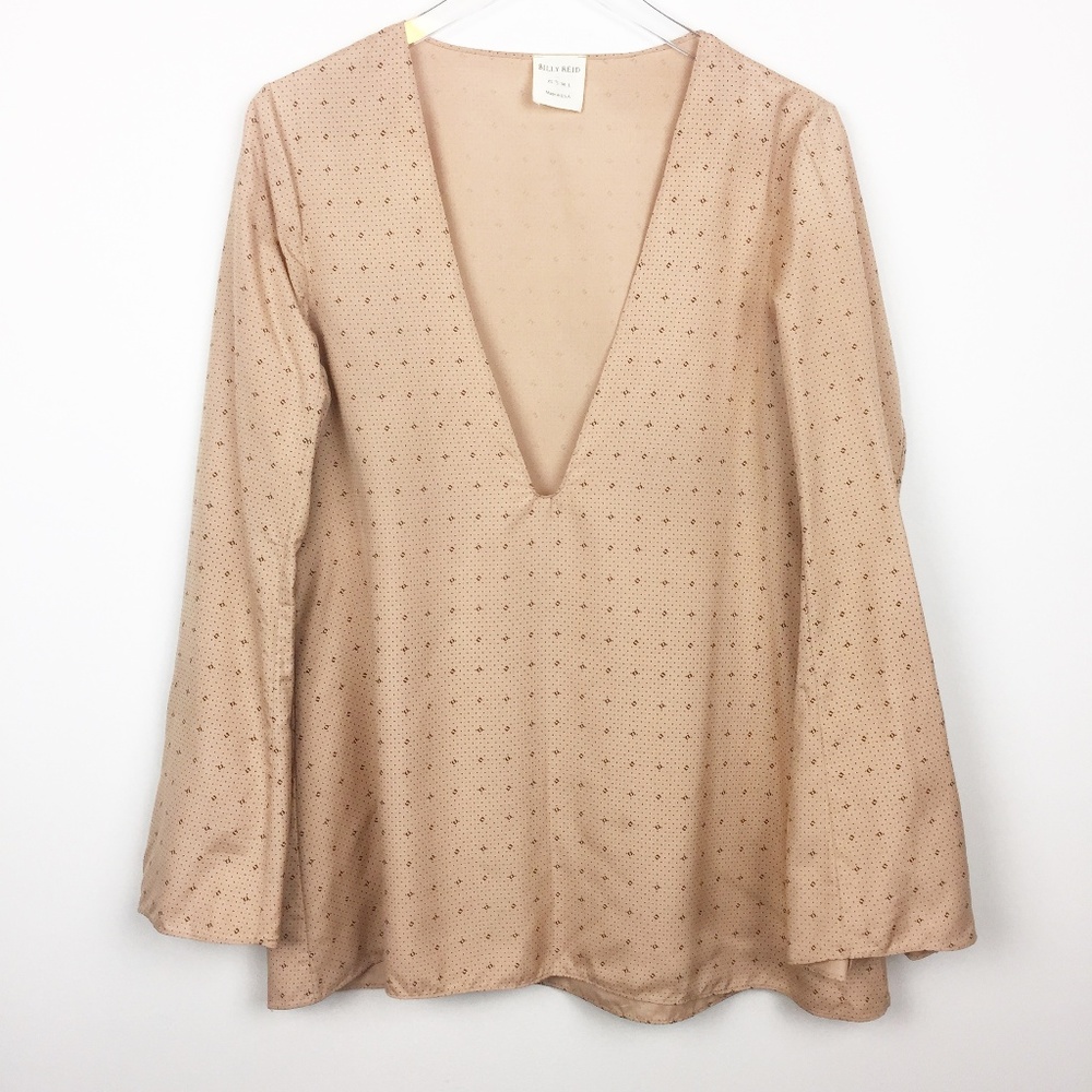 Billy Reid | Printed Silk Bell Sleeve Tunic